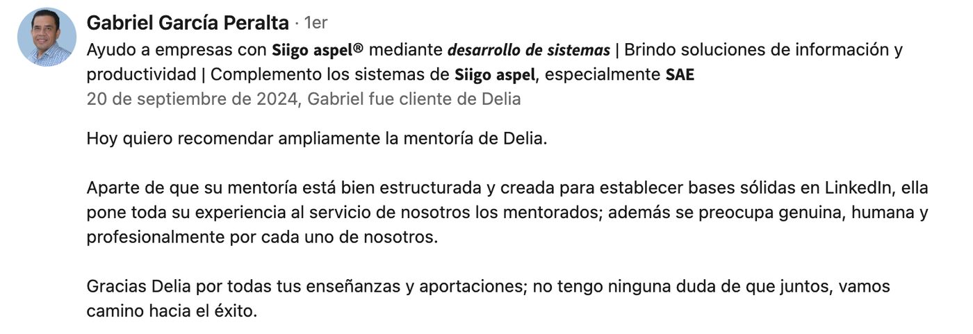 Testimonio de un mentorado