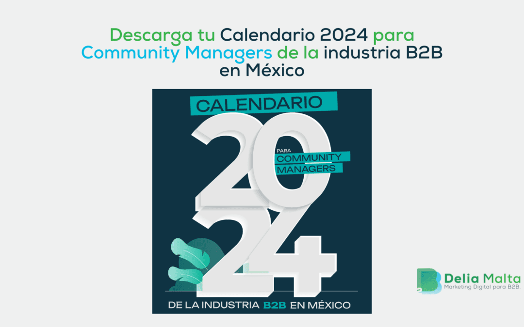Carátula Calendario 2024 para Community Managers